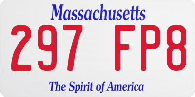 MA license plate 297FP8
