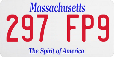 MA license plate 297FP9