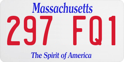 MA license plate 297FQ1
