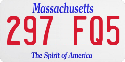 MA license plate 297FQ5