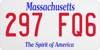 MA license plate 297FQ6