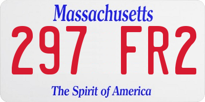 MA license plate 297FR2