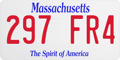 MA license plate 297FR4
