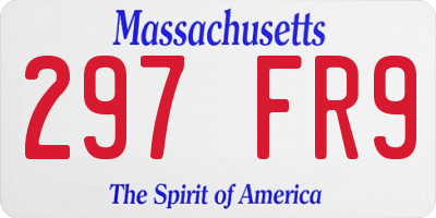 MA license plate 297FR9