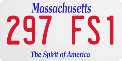MA license plate 297FS1
