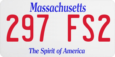 MA license plate 297FS2