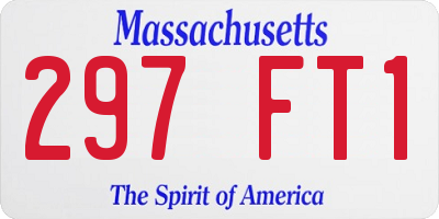 MA license plate 297FT1