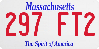 MA license plate 297FT2