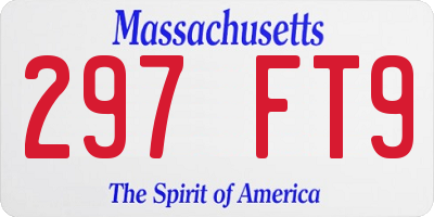MA license plate 297FT9