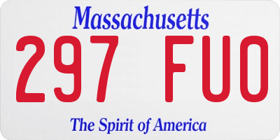 MA license plate 297FU0