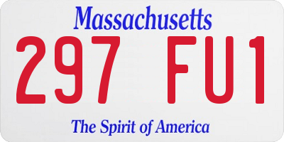 MA license plate 297FU1