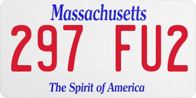 MA license plate 297FU2