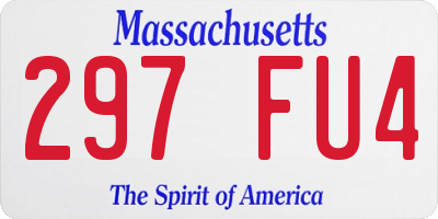MA license plate 297FU4