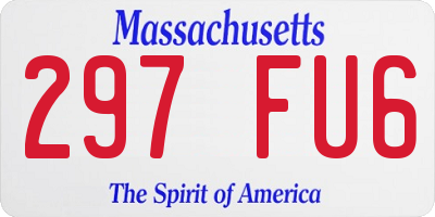 MA license plate 297FU6