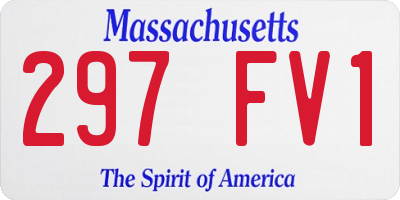 MA license plate 297FV1