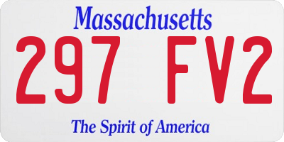 MA license plate 297FV2
