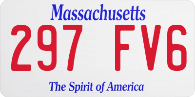 MA license plate 297FV6