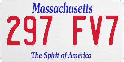 MA license plate 297FV7