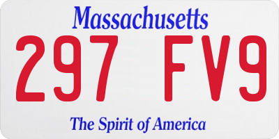 MA license plate 297FV9