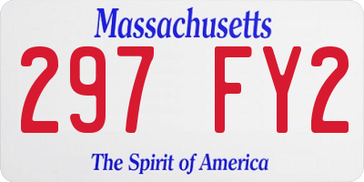 MA license plate 297FY2