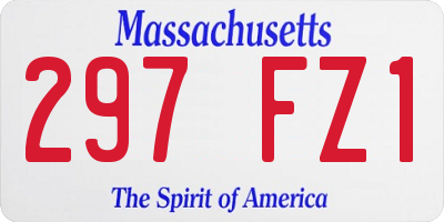 MA license plate 297FZ1