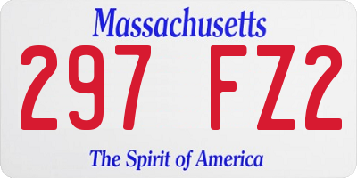 MA license plate 297FZ2