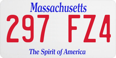 MA license plate 297FZ4