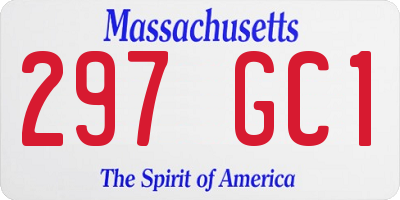 MA license plate 297GC1