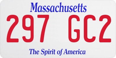 MA license plate 297GC2