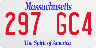 MA license plate 297GC4