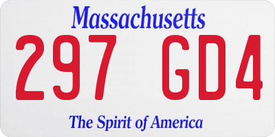 MA license plate 297GD4