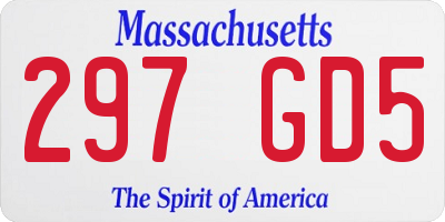 MA license plate 297GD5