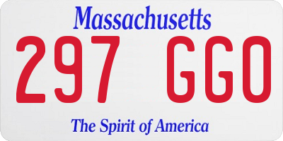 MA license plate 297GG0