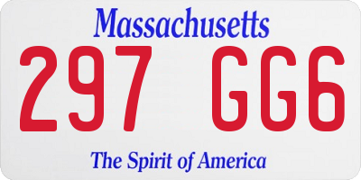 MA license plate 297GG6