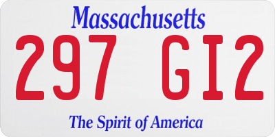 MA license plate 297GI2