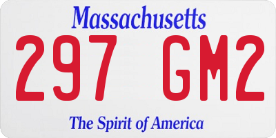 MA license plate 297GM2