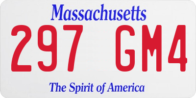 MA license plate 297GM4