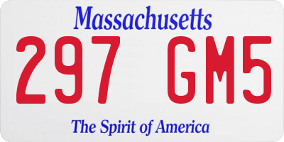 MA license plate 297GM5