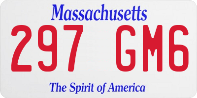 MA license plate 297GM6