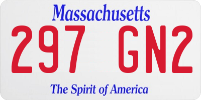 MA license plate 297GN2