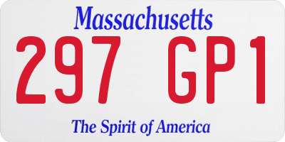 MA license plate 297GP1