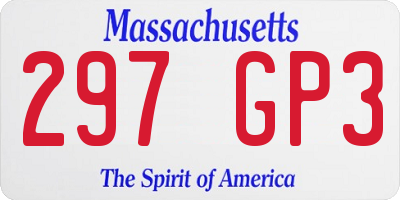 MA license plate 297GP3