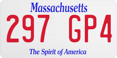 MA license plate 297GP4
