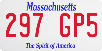 MA license plate 297GP5