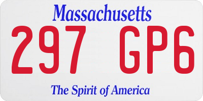 MA license plate 297GP6