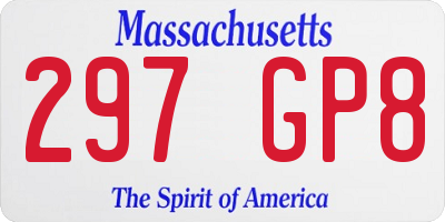 MA license plate 297GP8