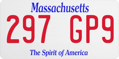 MA license plate 297GP9