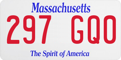 MA license plate 297GQ0