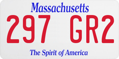 MA license plate 297GR2