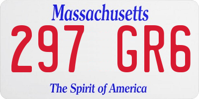 MA license plate 297GR6
